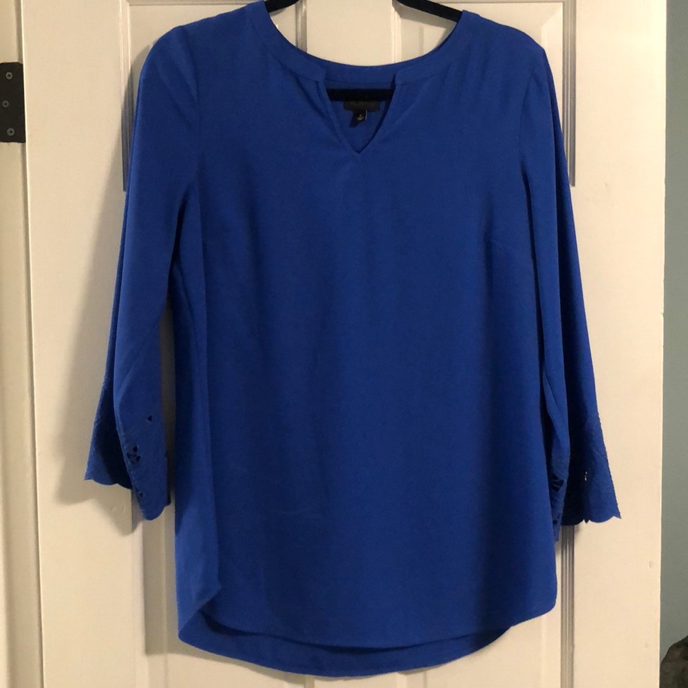Royal blue Talbots blouse | size S | detailing on sleeves